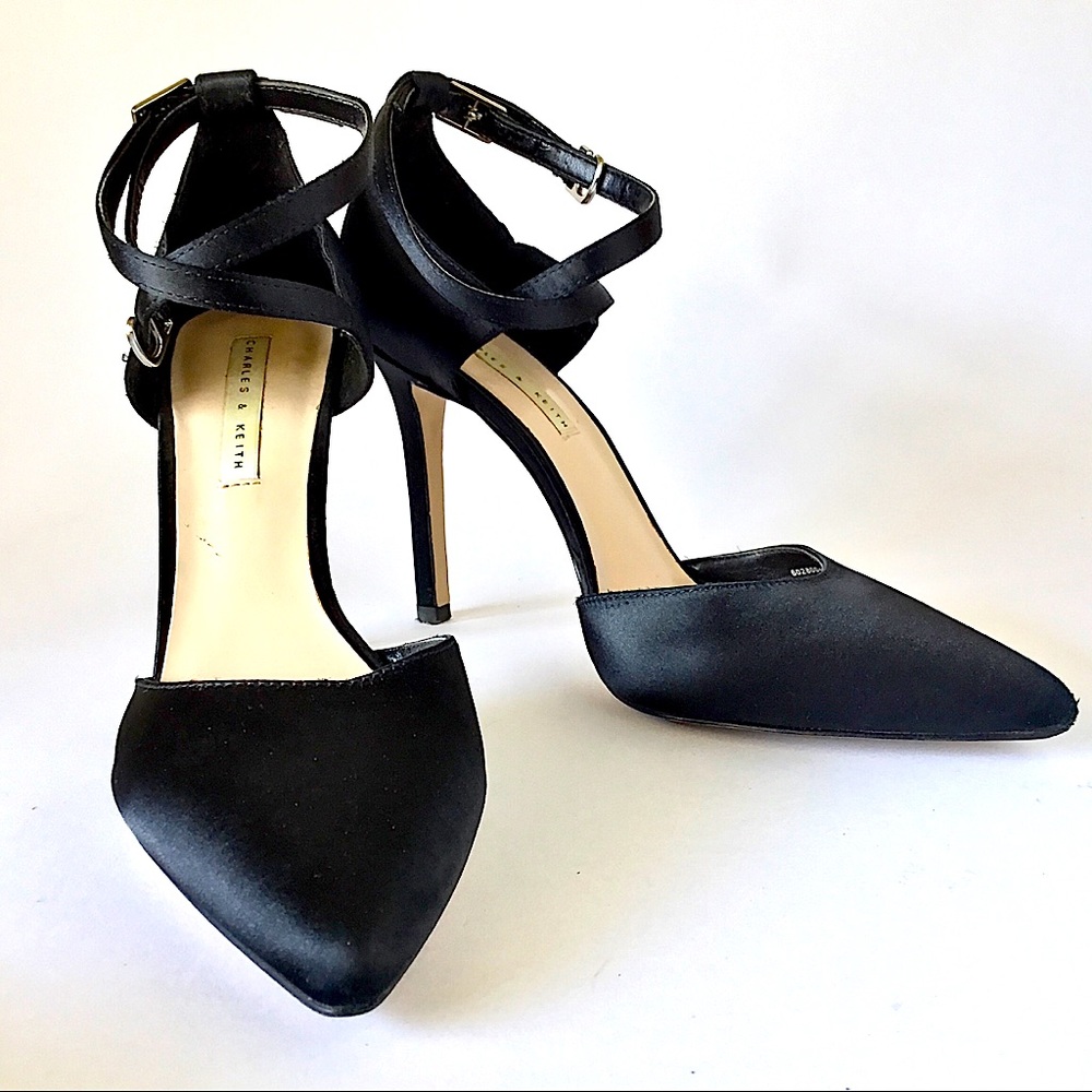 Charles and Keith Satin Ballet Pumps
